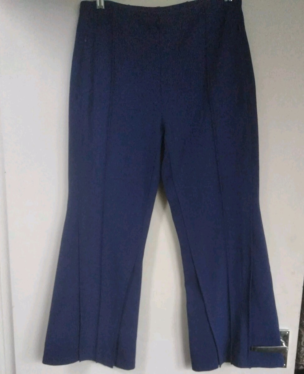 Y-3 Yohji Yamamoto Adidas Ladies Blue Bell Bottom Cropped Pants