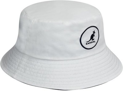 KANGOL   ORIGINAL BUCKET FISCHER ANGLER HUT HÜTE DJ STYLE COTTON WEISS NEU