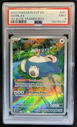2023-25 Pokemon SV Black Star Promos Snorlax #051 PSA 9