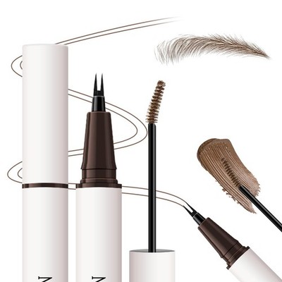 KYDA 2Pcs Microblading Eyebrow Pen and Tinted Brow Cream, DualEnded Eyebrow P...