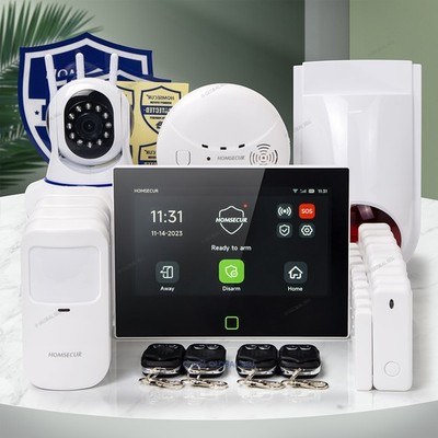 HOMSECUR Smart Security Alarm System With Wireless HD IP Camera  24Pcs Accessory