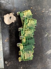 Wago 2.5mm Earth DIN Rail Terminal Push-In Green/Yellow 2202-1207