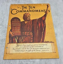 The Ten Commandments (1956) Movie Program Book Charlton Brynner Heston DeMille