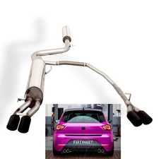 FOX Komplettanlage ab Kat. Seat Ibiza V KJ 1.0l 70/81/85kW je 2x76mm schwarz