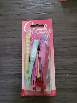 Goody Hair Barrettes 2015 Pastels & Red New In Box 26 Plastic Clips
