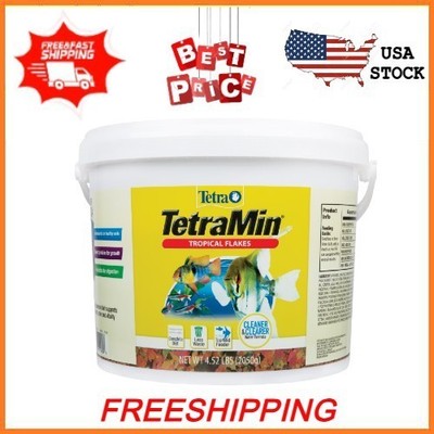 NEW Tetra TetraMin Tropical Flakes, Nutritionally Balanced Fish Food, 4.52 lbs 