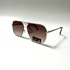 New GUESS Double Bridge Aviator Sunglasses GO00064 Classic Gold Brown