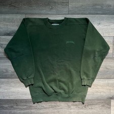Vintage Levi Strauss  Co Mens M Crewneck Sweatshirt Green Heavy Distressed