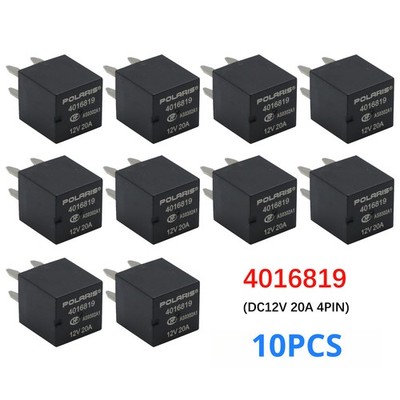 10PC For POLARIS 4016819 General Purpose Power Relay Coil Voltage 12VDC 20A 4Pin