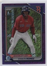 2024 Bowman Chrome Prospects Purple Shimmer Refractor 203/250 Starlyn Nunez 14md