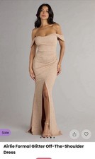 Windsors Off The Shoulder Prom Dress Hunter Green Size XS