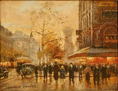 Cortes Eduoard Paris Cafe De La Paix Vintage Kunstdruck Poster Wanddeko Vintage
