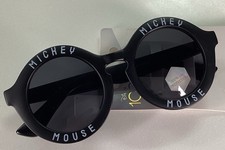Official Disney 100th Anniversary Round Frame Sunglasses Mickey Mouse Black