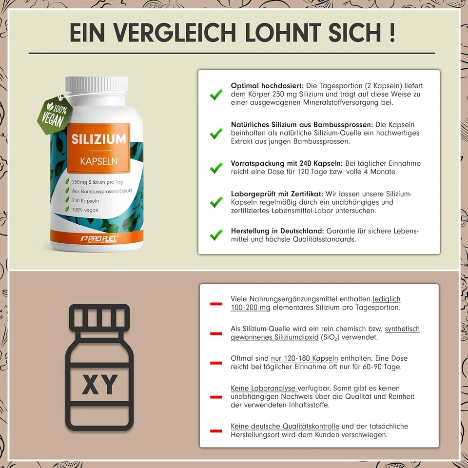 Silizium hochdosiert 240 Kapseln - 714 mg siliziumreiches... - Bild 3 von 4