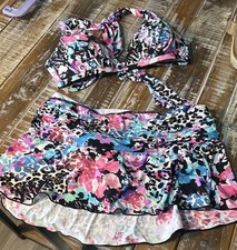 EUC KENNETH COLE NEW YORK Women's Bikini Multicolor Swimwear Med Summer 36