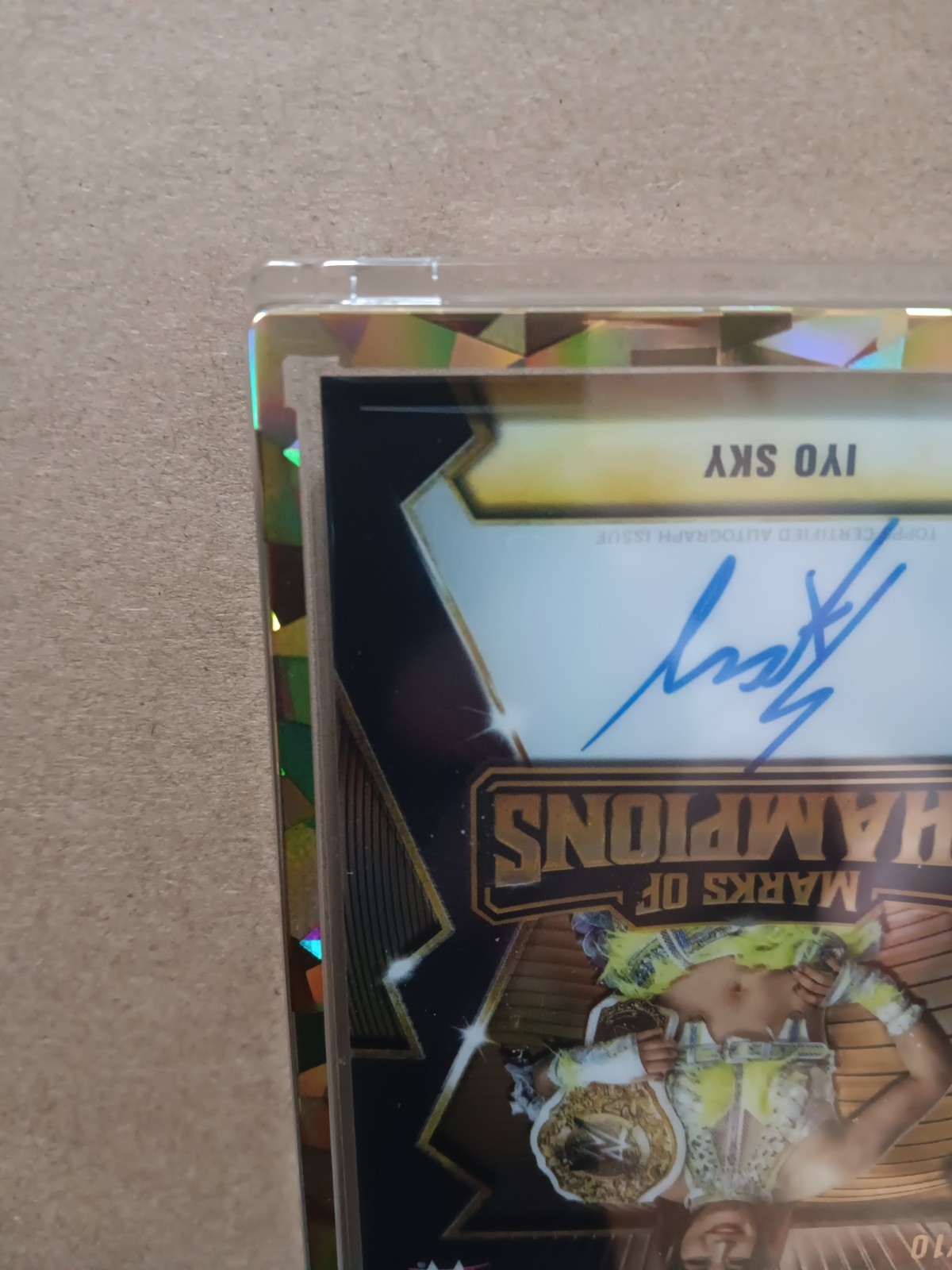 Topps 2026 Chrome WWE Marks of Champions Iyo Sky Autograph Serial #/10 MOC-IS view 6