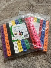 Math cubes TWO SETS Of 100 Linking Cubes 10 Colors Math Manipulatives