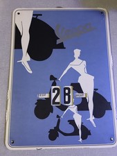 Italian Vespa Club Advertising Perpetual Calendar Vintage sign wall hang