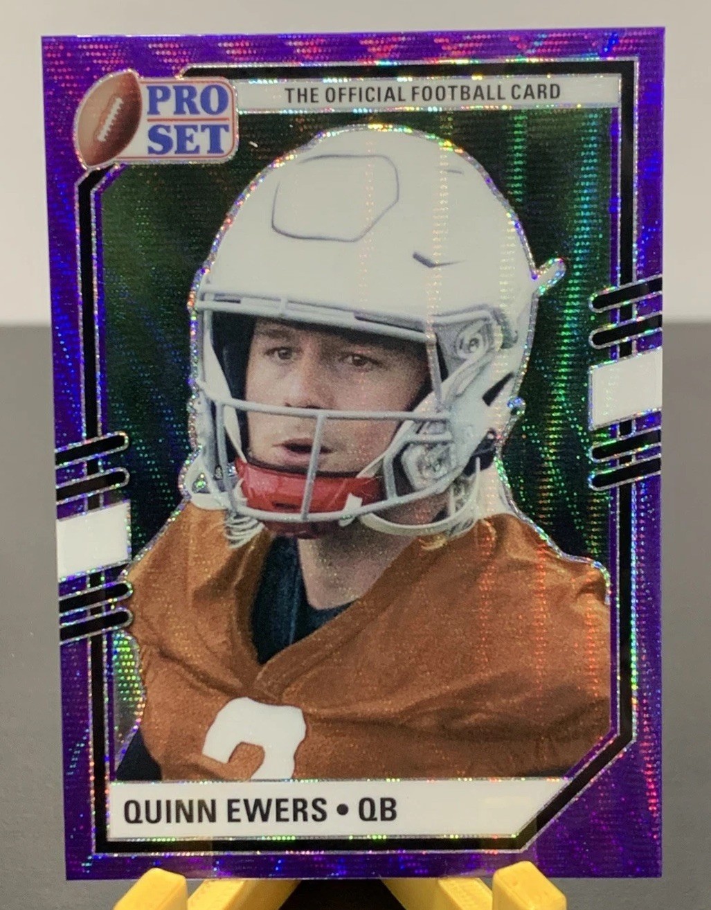 2022 Leaf Pro Set Draft - Metal Portraits Quinn Ewers #PSP-QE1 Purple Mojo (RC)