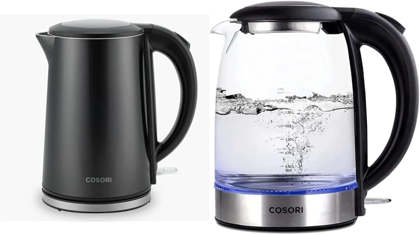 Stainless Steel Electric Kettle 1.5L & 1.7L, Fast Boil, Double Wall
