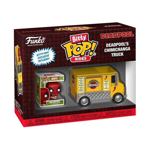 Bitty Pop Ride Deadpool Chimichanga Truck Marvel Collectible Figure Set