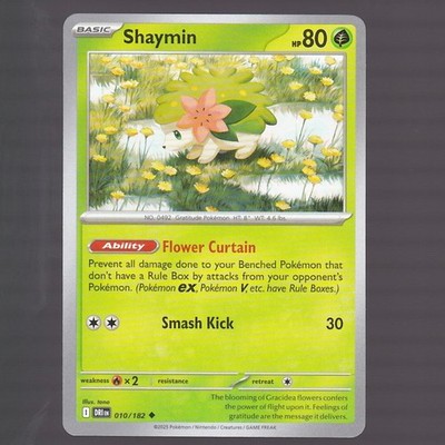 Shaymin 010/182 Uncommon Destined Rivals Pokemon Near Mint
