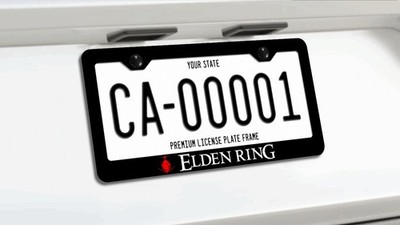 Elden Ring License Plate Frame Rise Tarnished Elden Ring Merch Red