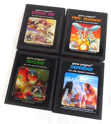 Atari 2600 -- BERZERK, YARS REVENGER, DEFENDER, DODGE'EM  - VCS
