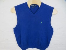 Polo Ralph Lauren Sweater Vest Mens XL Blue V Neck Pullover Knit Pony Logo