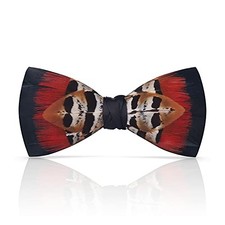 Feather Bow Ties for Men Original Luxury Elegant Wedding Bow Tie Feather-012