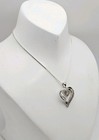 SUN Sterling Silver Diamond Heart Pendant Necklace 18" — photo 4