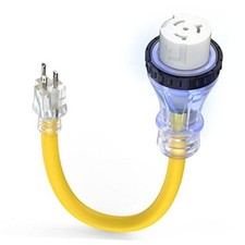 50 Amp to 110 RV Power Adapter, 50Amp to 15Amp RV Plug, Twist 15M/50F Locking