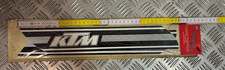 COPPIA ADESIVI SERBATOIO PLASTIC SCREEN VINTAGE EPOCA ORIGINALI KTM BIANCO NERO