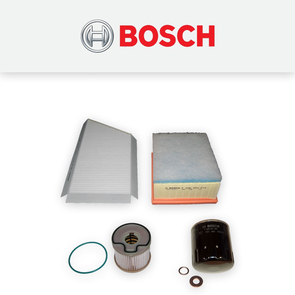 SERVICE KIT for PEUGEOT 206 2.0 HDI OIL AIR FUEL CABIN FILTERS BOSCH (1999-2001)