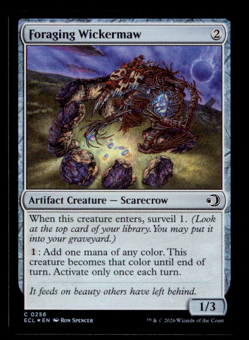 Foraging Wickermaw 256 Common Lorwyn Eclipsed Magic: The Gathering Foil NM