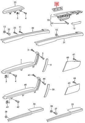 OEM VW Phaeton Cover 2pcs 3D18671755W8