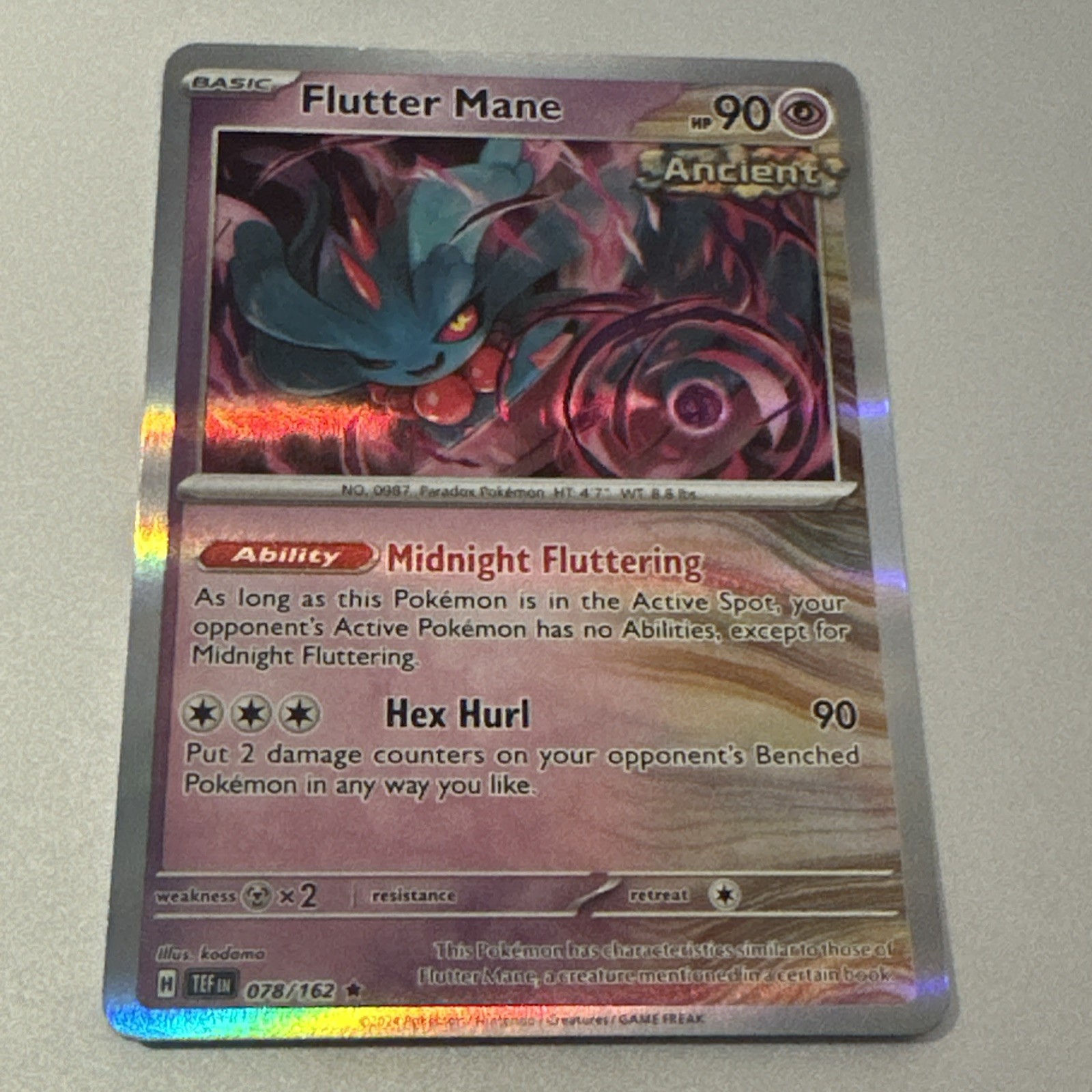 FLUTTER MANE RARE HOLO TEMPORAL FORCES - POKEMON CARD 078/162 - Buy 3 Get 2 Free