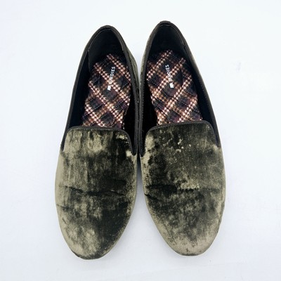 Birdies The Starling Velvet Loafers Flats Shoes Womens 9.5 Slip On Green