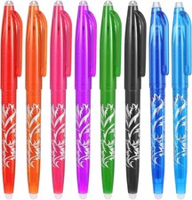 8pcs Heat Erasable Pens for Fabric, Fabric Marking Pens Fabrics Markers No Ghost
