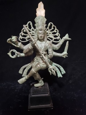 Power Shiva Nataraja Bronze Hindu Statue 10'' God Brass Ecstatic Cosmic Dance Art