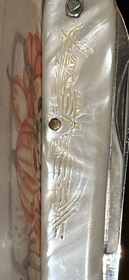 Vintage Maniago Inox Single Blade Pearl Handle Pocket Knife - Image 3 of 4