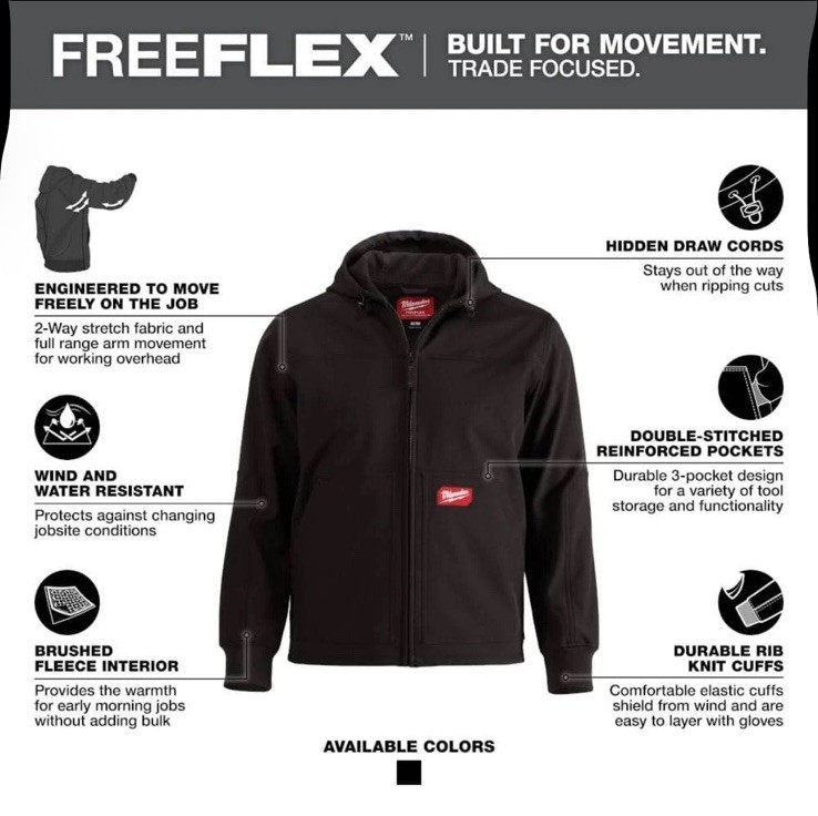 Milwaukee Freeflex Insulated Softshell Hooded Jac… - image 2