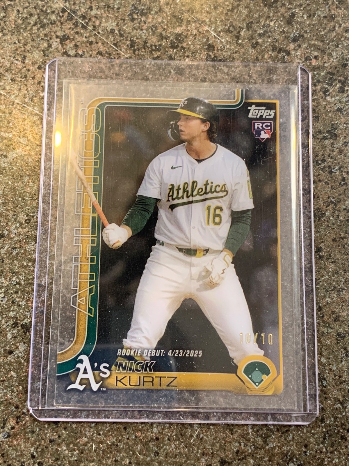 2025 Nick Kurtz Topps Update US197 RC Clear Acetate /10 Rookie