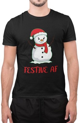 Festive Af Cute Santa Classic Ugly Xmas Top Unisex Tee Kinder und Erwachsene T-Shirt