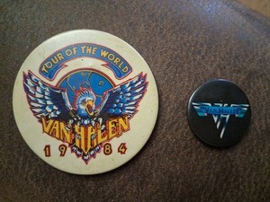 Vintage Van Halen Concert Pinback Lot. 1984 Heavy Metal, Hard Rock