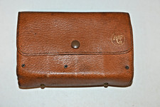 Abercrombie & Fitch Leather Fly Wallet + Plastic Compartment w/ Hand-Tied Flies