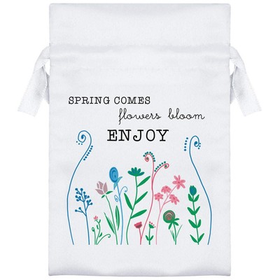 ''Spring Comes'' Satin Kordelzug Tasche/Beutel (SB053040)