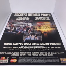 NHL Stanley Cup And Mastercard Sweepstakes VTG Print Ad 1990’s 8”X11” VGC EP10