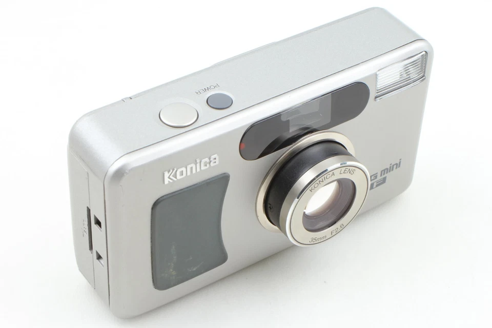 Cámara fotográfica de 35 mm LCD Works [CASI COMO NUEVA] Konica Big Mini F Point & Shoot JAPÓN Foto 4 de 4