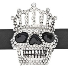 ICED Bling Belt - XXL Crown Skull